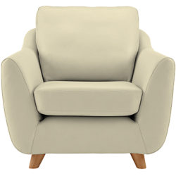 G Plan Vintage The Sixty Seven Leather Armchair Capri Leather Chalk